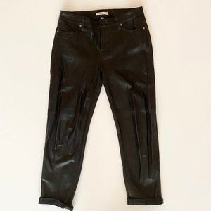 Leather Baggy Pleated Boyfriend Pants